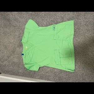 Womens lime green wonderwink scrub top size large